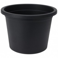 Plastikust aiapott, must, ümmargune, 23 cm