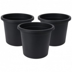 Plastikust aiapott, must, ümmargune, 14,5 cm, 3...