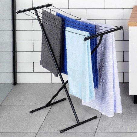 Pesukuivati, metall, must, kokkupandav, 91x84 cm