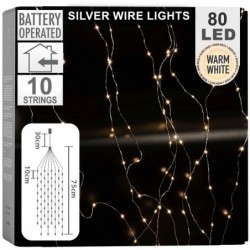 Jõulupuu tulede traat 80 LED, 75 cm