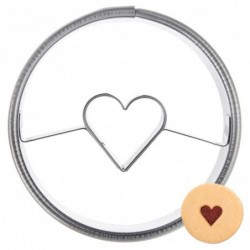 Küpsiselõikur piparkoogivorm ring süda 4,5 cm