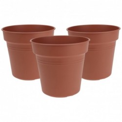 Ümmargune plastikust aiapott 17 cm 3 tk.