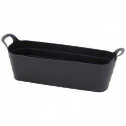 Plastikust aiapott, must, piklik, 44,5 cm