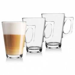 Coffee latte klaasid 240 ml 3 tk.