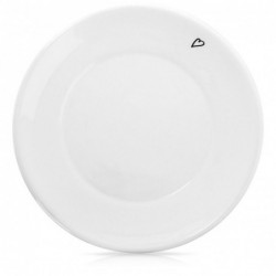 Väike keraamiline taldrik valge SÜDA 12 cm