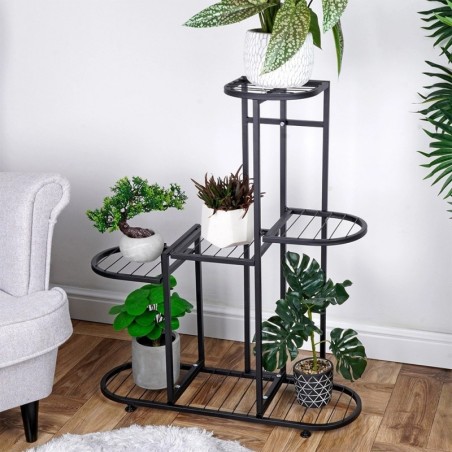 Must metallist lillealus, 5-korruseline, 84,5 cm