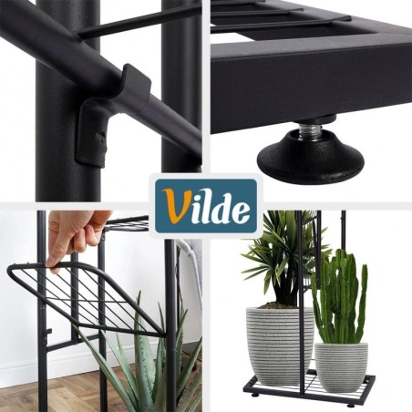 Must metallist lillealus, 7-korruseline, 126 cm | FreshDesign.ee