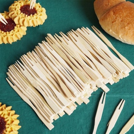 Bambusest suupistekahvlid 100 tk.