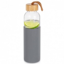 Klaasist veepudel silikoon ümbrisega 500 ml