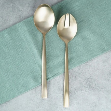 Kullast terasest salati lusikad 25 cm 2 tk.