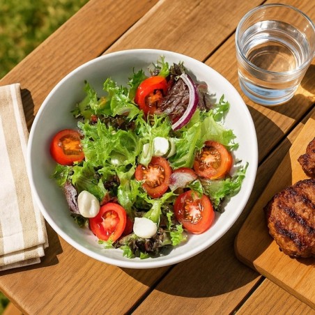 MONA valge portselanist salatikauss 26 cm, 2, 5 liitrit