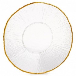 Klaasist magustoidutaldrik kuldne 21 cm