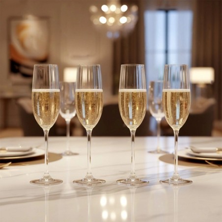 Šampanjaklaasid, klaas, 210 ml, 4 tk.