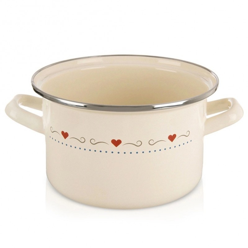 Kreemjas emailpott TONCA 18 cm, 2 liitrit | FreshDesign.ee