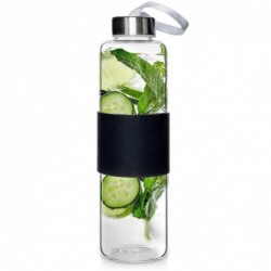 Klaasist veepudel must 600 ml