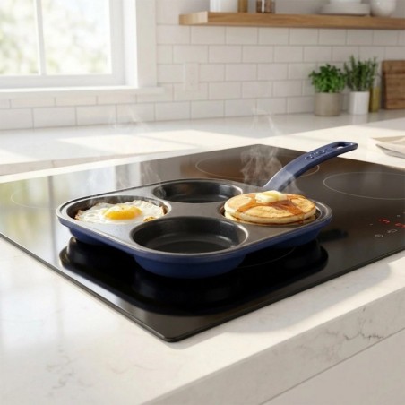 Emailitud malmist munapann 4 auguga LITINA SMALT 20,5x20,5 cm