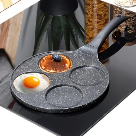 Graniitmunapann 4 auguga BLACK LINE 26 cm