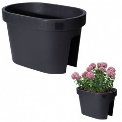 Plastikust aiapott must 39,5x24 cm