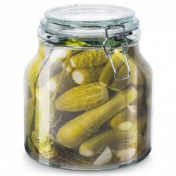 Klambriga kaanega klaasist purk IRMA 2,4 l