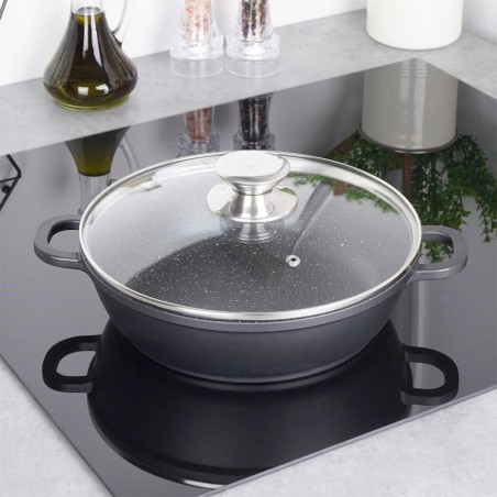 GRANDE graniidist klaasist kaanega pann, 24 cm