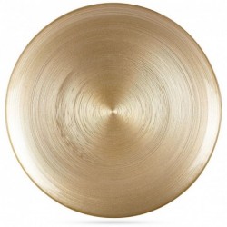 Taldrik, madal, klaas, kuldne, 32,5 cm