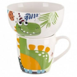 Laste kruus kausiga, portselanist dinosaurus, 2...