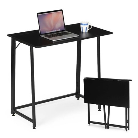 Kokkupandav laud 80x45 cm sülearvutilaud must | FreshDesign.ee