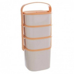 Plastikust 4-korruseline lõunakarp 2l, 3x1,15 l