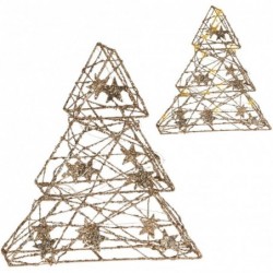 Jõulupuu, särav, kuldne, 14 LED, 29 cm