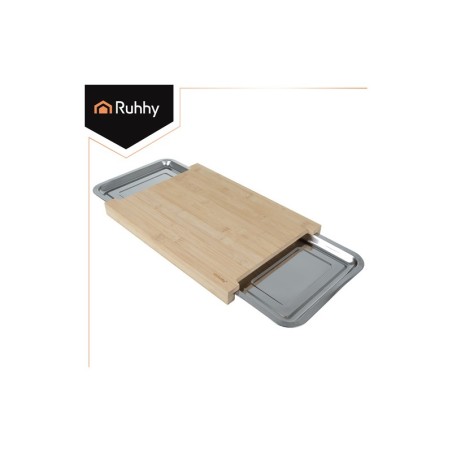 Bambus lõikelaud väljatõmmatavate sahtlitega