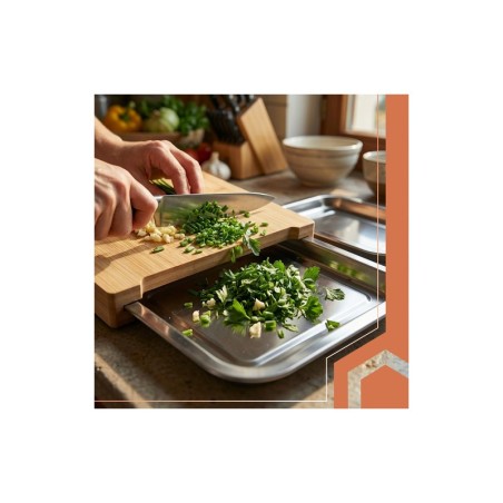 Bambus lõikelaud väljatõmmatavate sahtlitega | FreshDesign.ee