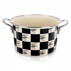 Emailitud pott RUUDULINE TAHV 22 cm, 4 l